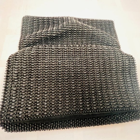 Du-Val Hong Kong Vintage 1960s Black Beaded Clutch Purse – Handcrafted Elegance - Picture 2 of 5